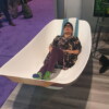 Flower Solid Surface Mirage Slimline Hammock Bathtub - Image 8