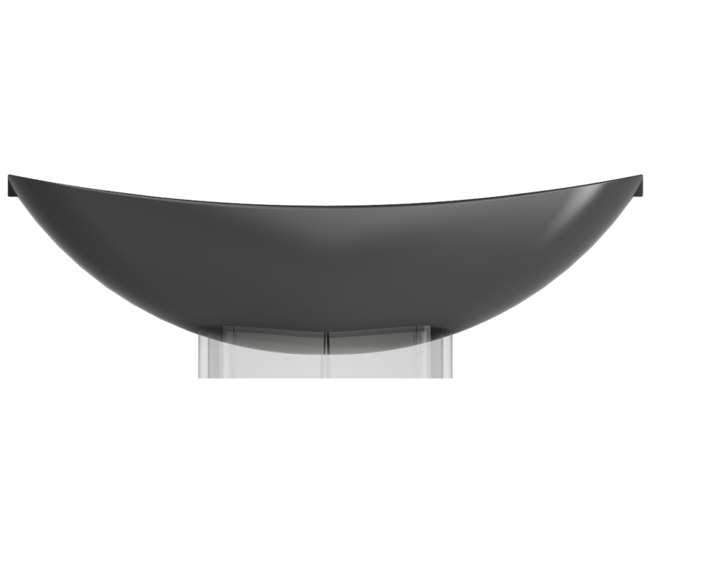 Acrylic HBA2.0 black bath clear base side view