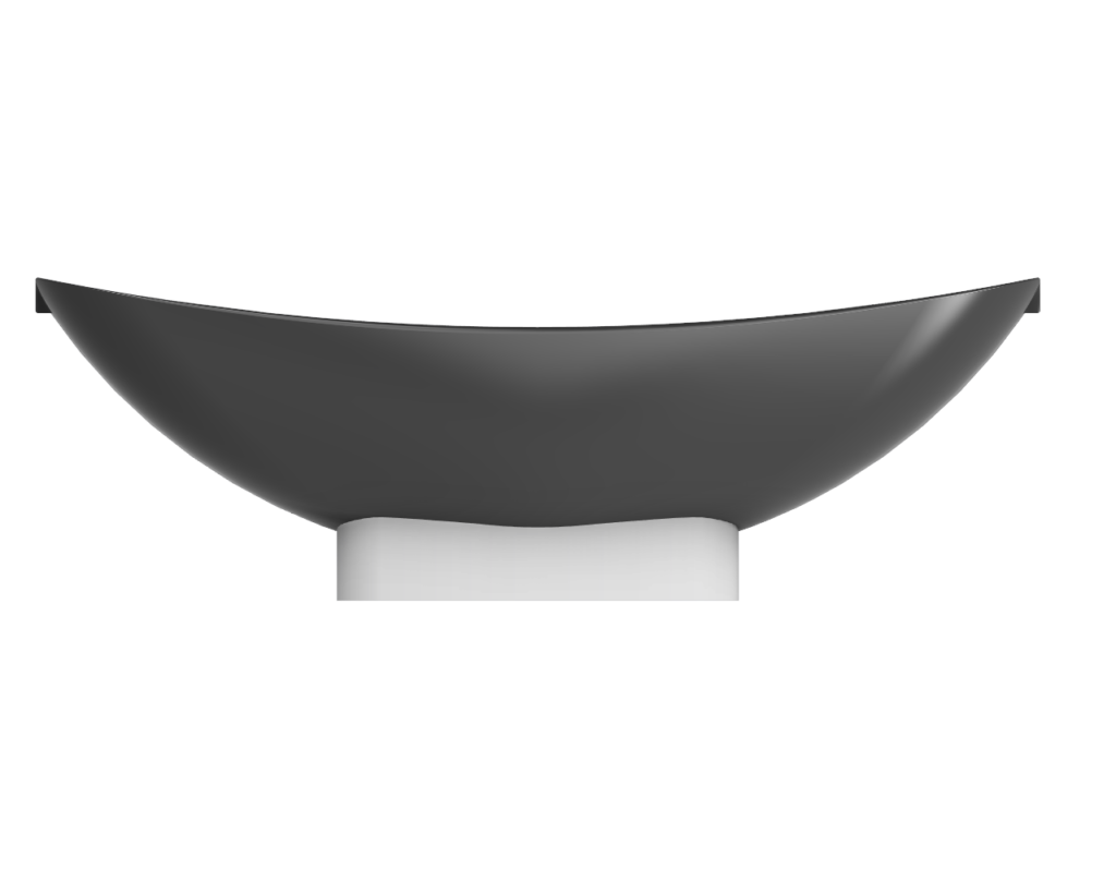 Acrylic HBA2.0 black bath white base side view