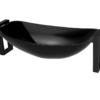 Acrylic Haven Hammock Bath Ebony Matt Black Finish Freestanding Hammock Bathtub with steel frame supports