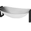 Acrylic Haven Hammock Bath Alabaster Matt White Finish Freestanding Hammock Bathtub with steel frame supports