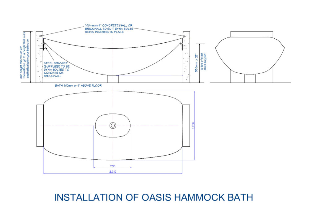 DRAWING INSTALLATION INSTRUCTIONS OASIS HAMMOCK BATH pdf