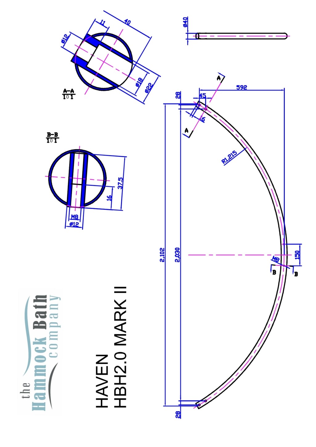 Haven HBH2.0 Hammock Bath spec sheet 4