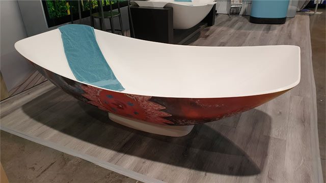 Hammock Free Standing Bathtub. The Mirage Flower Design.